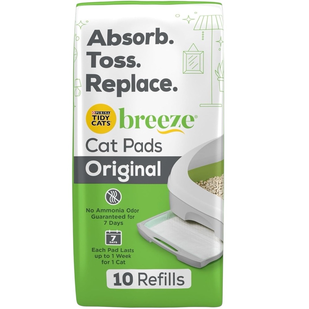 Purina Tidy Cats Cat Litter Breeze Pads Original Cat Litter Pads 10 Cnt